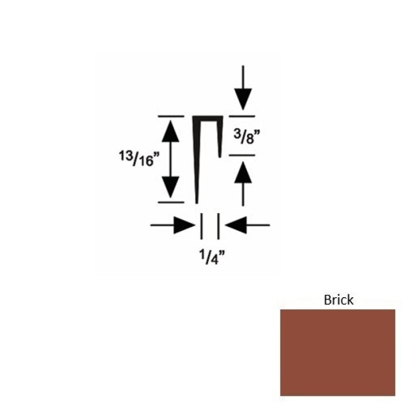 Solid 47 Brick Rubber Cove Cap Square