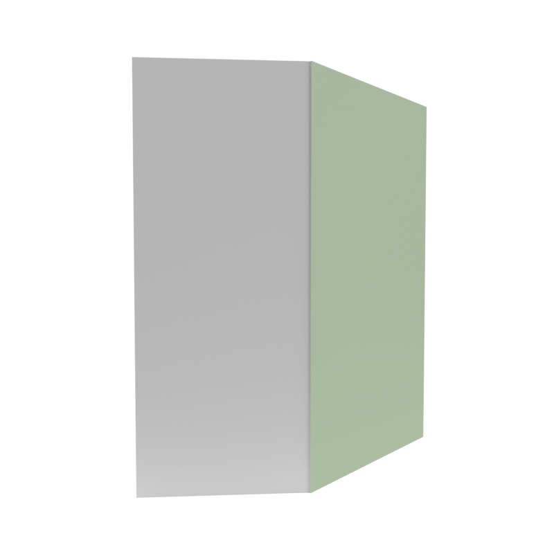 Manhattan Sage Green Matte Diagonal Corner Wall Cabinet