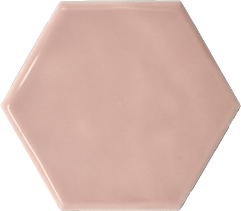 Clearance Sale! Playscapes Peony Ceramic Tile - Glossy - 4" Hexagon