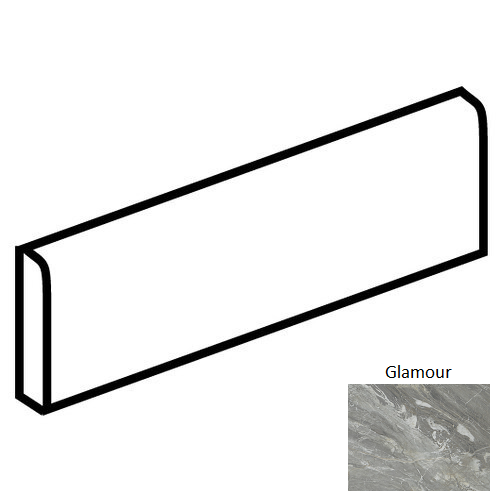 Famed Glamour Porcelain Floor Trim - 3" x 24" Bullnose