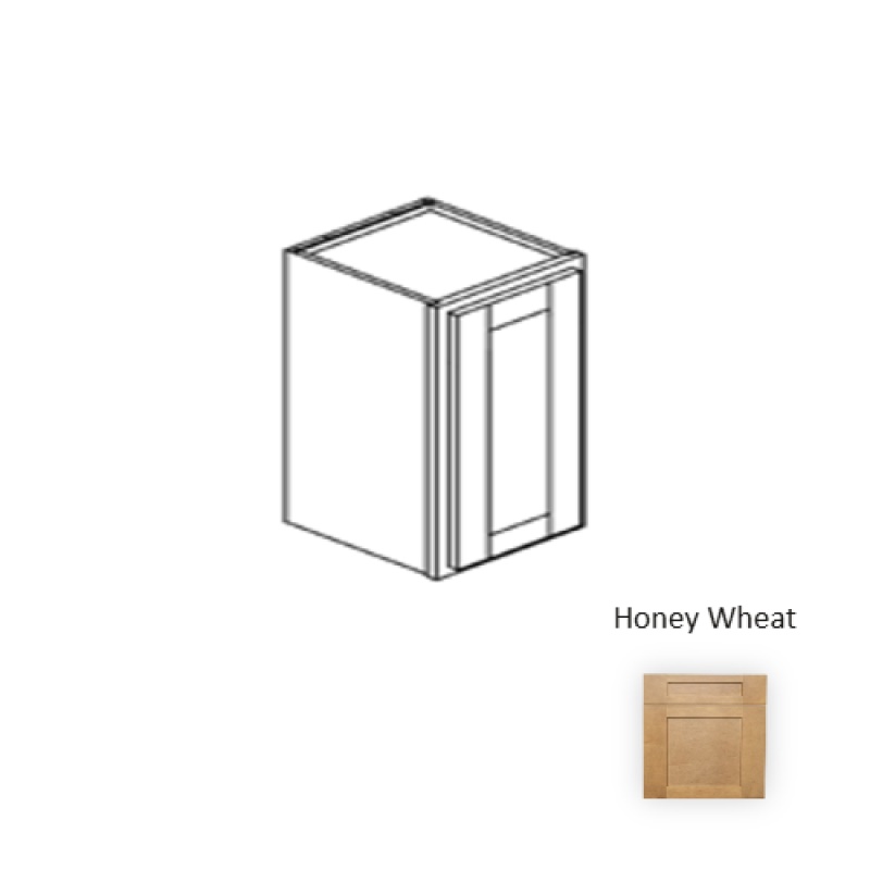 Framed Shaker Deluxe Honey Wheat Wall Cabinet