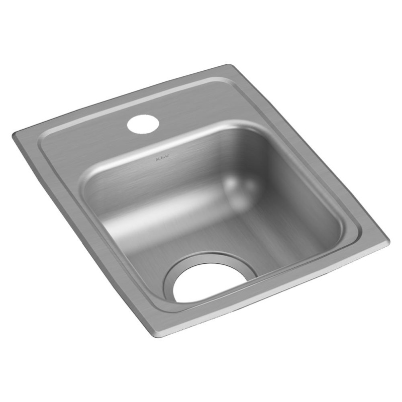 Lrad131665mr2 Lustertone Classic Stainless Steel Drop In Single Bowl Kitchen Sink - 13" X 16" X 6 1/2" With 2 Holes - Stainless Steel