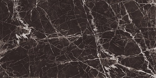 Jewels Maurice Black Polished Porcelain Tile, 24" x 48"