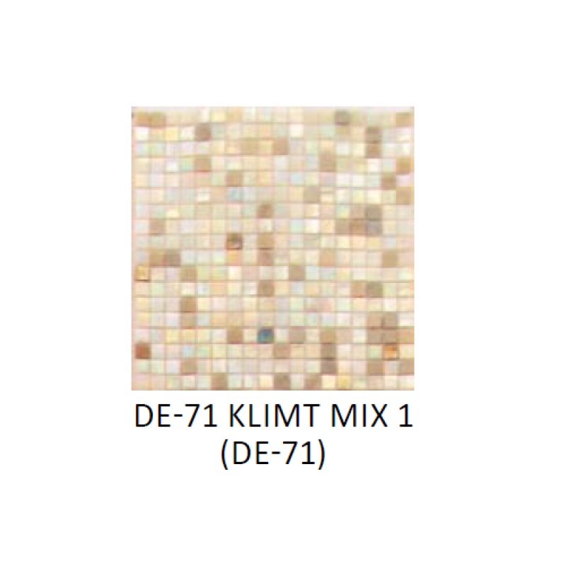 Mixes Klimt Mix 1 Glass Mosaic - 0.6" x 0.6" - Glossy