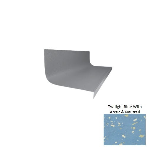 Spextones Twilight Blue With Arctic & Neutrail Type 1900 Distinct Designs Rubber - 20 3/8" X 72" Stair Tread - Hammered