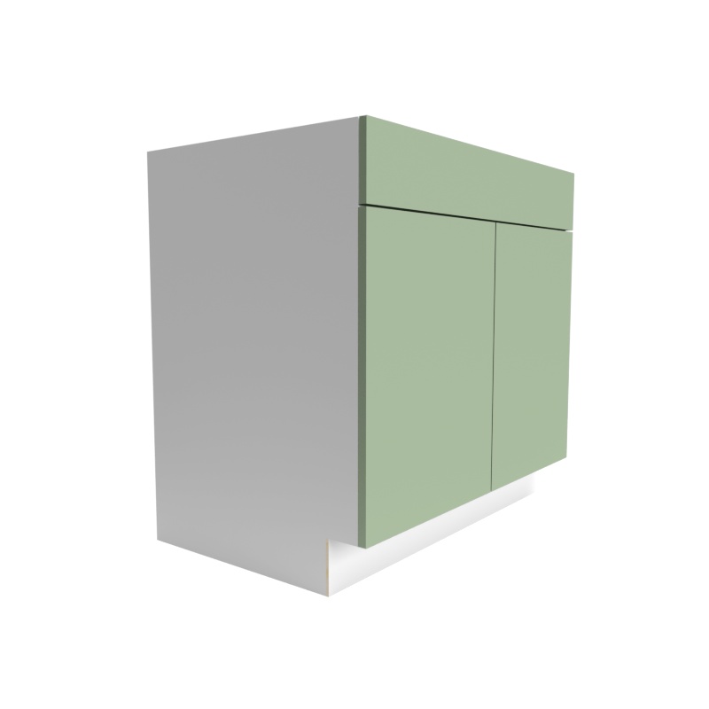 Manhattan Sage Green Matte Wood Kitchen Base Cabinet - 30" X 34.5" X 24" (Assembly Required) - Matte