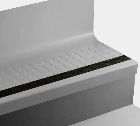 Johnsonite Silver Grey Raised Round Rubber Moulding Trim