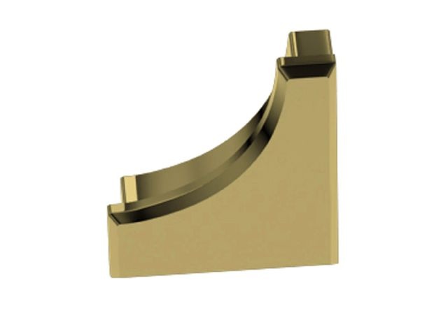 DILEX-AHK Polished Brass Anodized Aluminum End Cap Tile Trim