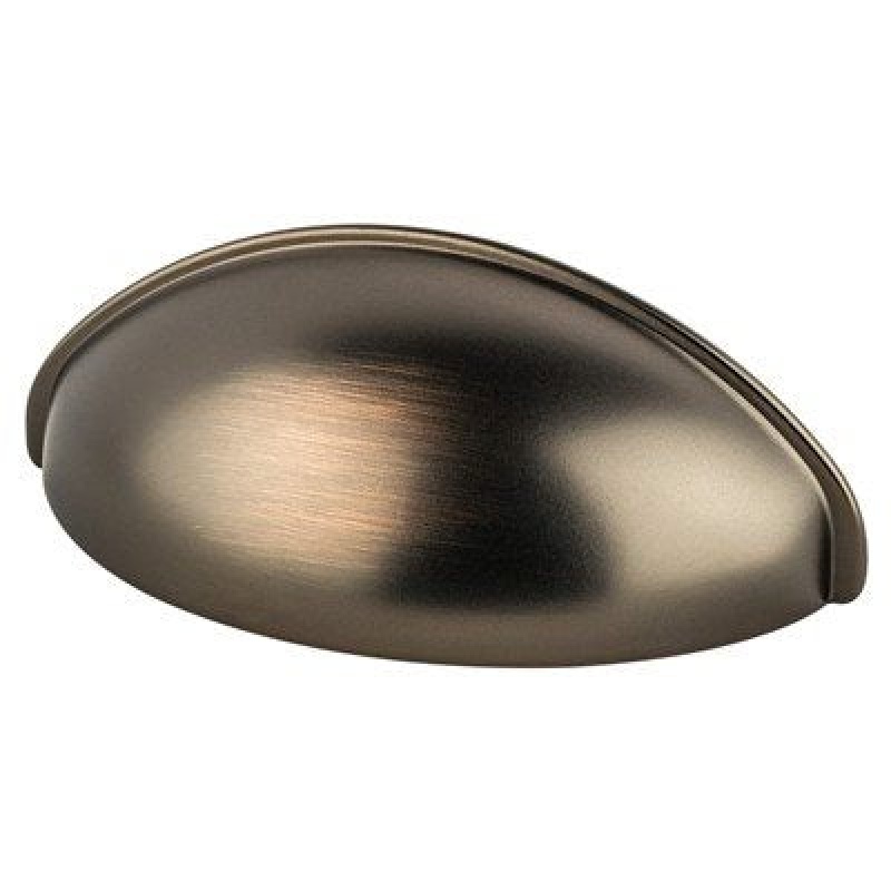 Advantage Three Zinc Cup Pulls - Oiled Bronze - 2 1/2" (64 Mm) Center To Center
