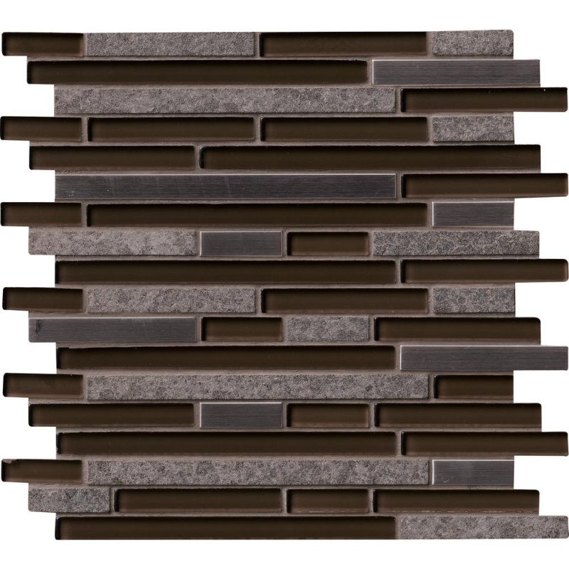Decorative Blends Niagra Mixed Mosaic - Linear - Honed