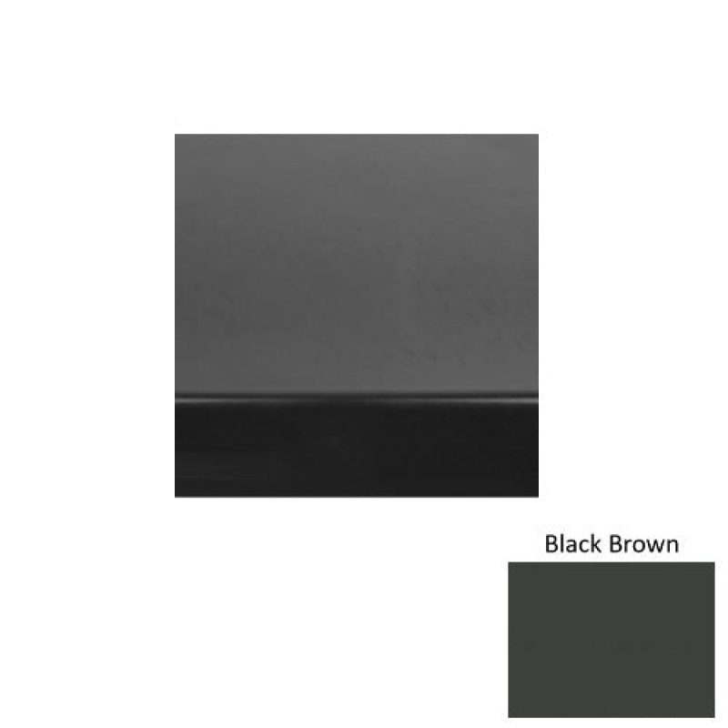 Solid 61 Black Brown Heavy Duty Rubber (Rd) With Galley Red Abrasive Strip Stair Tread With Dupont Kevlar - Smooth