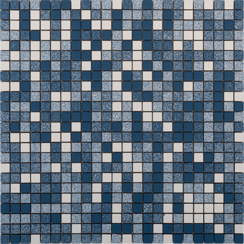 Mix Denim Avio Porcelain Mosaic - 1/2" x 1/2" - Matte