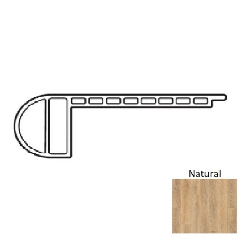 Natural Beauty Lux 7 Regal Manor Natural Relic Luxury Vinyl / Moulding Trim - 4.48" X 94.48" Stair Nose - Urethane