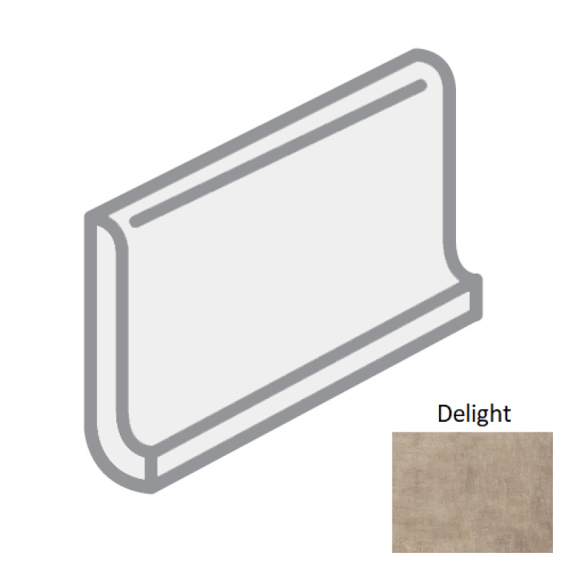 Runway Delight Porcelain Floor & Wall Trim 6" x 12" Cove Base