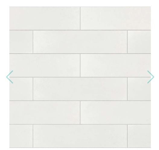 Noble White Ceramic Tile - Semi Polished - 3" X 12"