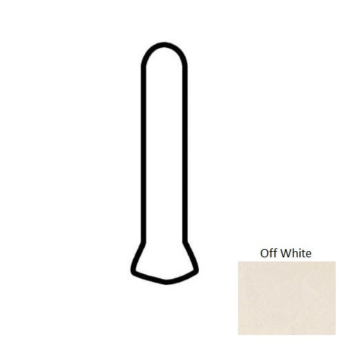 Moroccan Concrete Off White Porcelain Floor & Wall Trim - 1" X 6" Cove Base Outcorner - Matte