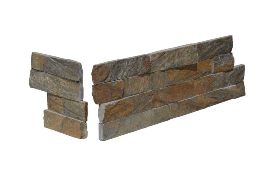 Antique Cinnamon Slate Ledgestone Corner