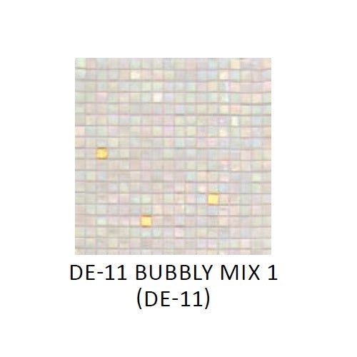 Mixes Bubbly Mix 1 Glass Mosaic - 0.6" X 0.6" - Glossy