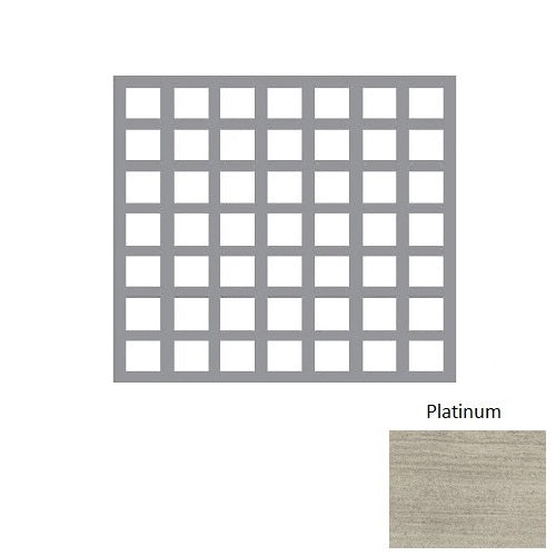 Materia 3D Platinum Porcelain Mosaic - 1" X 1" - Honed