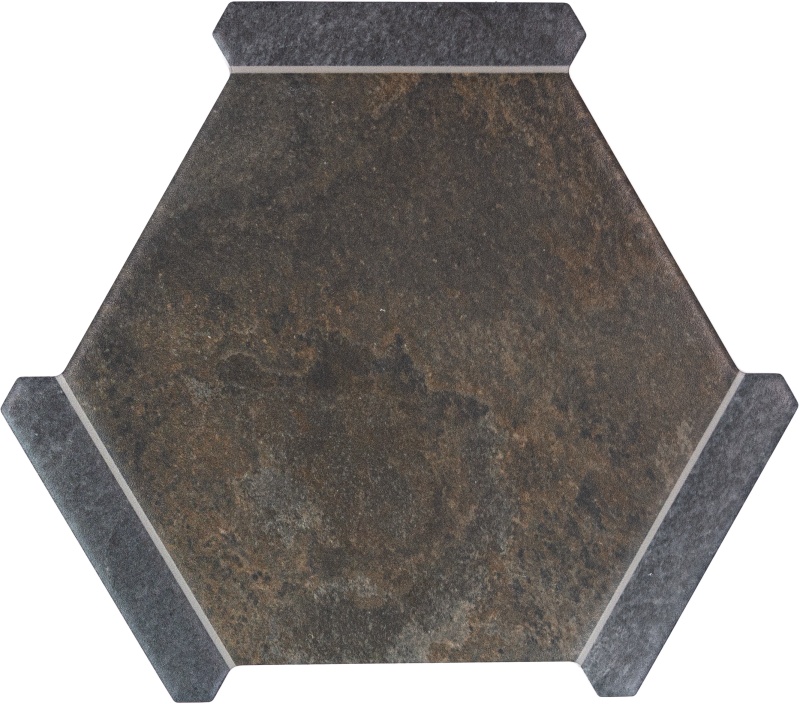 Avant Hexagon Slate Oxido Porcelain Tile - Matte - 8.66" X 9.84"