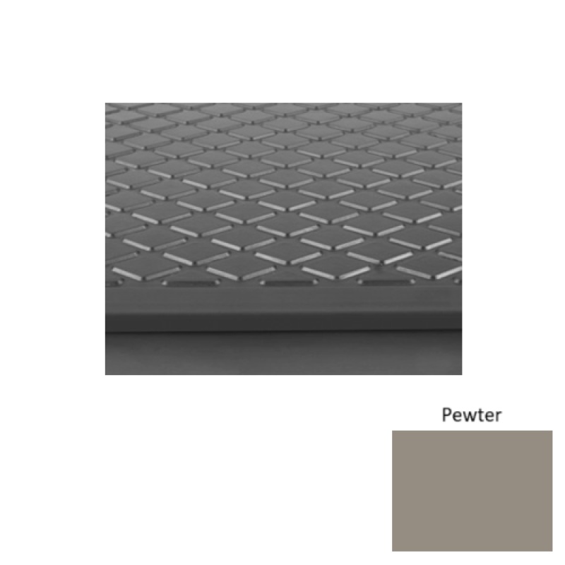Solid 31 Pewter Diamond Rubber (Rd) Stair Tread - Textured