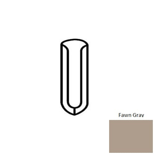 Quarry Tile Fawn Gray Quarry Floor & Wall Trim - 1" X 5" Cove Base Round Top Incorner - Matte