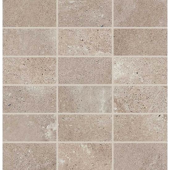 Abound Ashen Ceramic Mosaic - 2" x 4" Stacked - Matte
