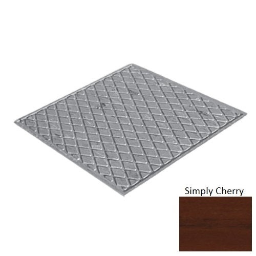 Evolving Styles Wood Elements Simply Cherry Rubber Diamond Landing Tile - Textured - 27" X 27"
