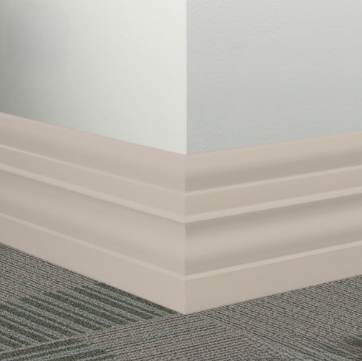 Johnsonite Zephyr Rubber Millwork Contoured Wall Base - 6" X 96" X 1/4" Attache - Millwork Contoured Wall Base