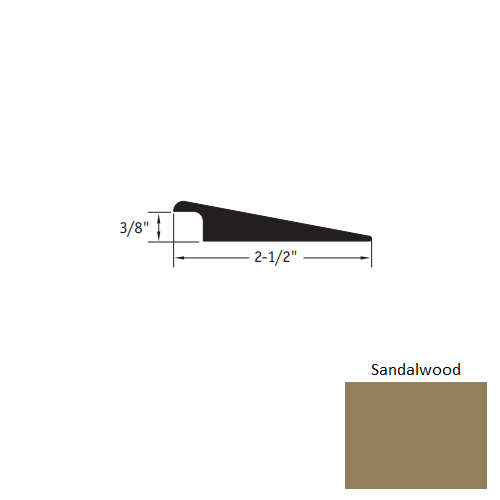 Johnsonite Sandalwood Vinyl Moulding / Trim