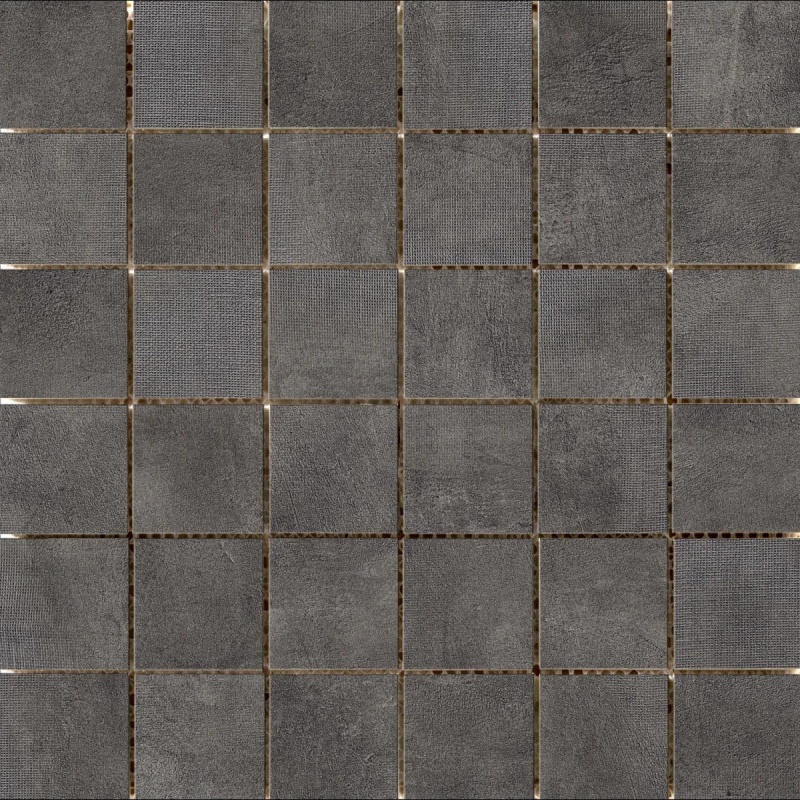 Facade Graphite Porcelain Mosaic - 2" X 2" - Matte