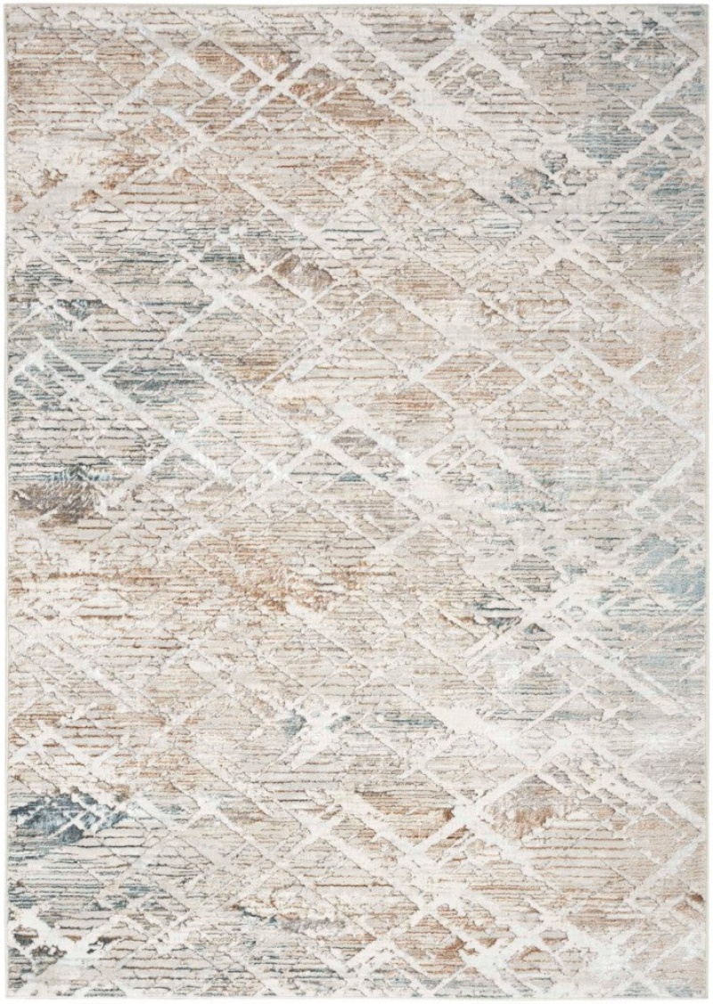 Glitz Grey Multicolor Glz11 Polyester Contemporary Area Rug - 9 Ft X 12 Ft - Grey Multicolor