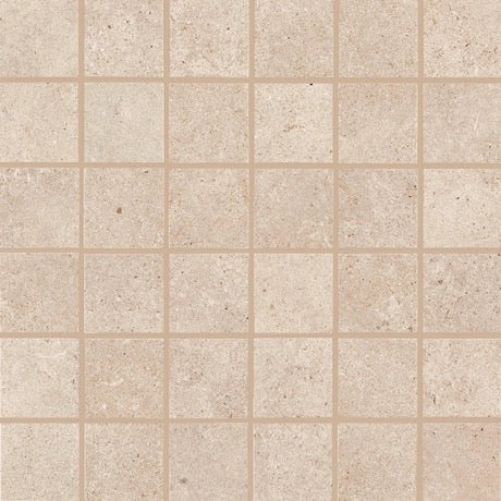Haut Monde Aristocrat Cream Porcelain Mosaic - 2" X 2" - Matte