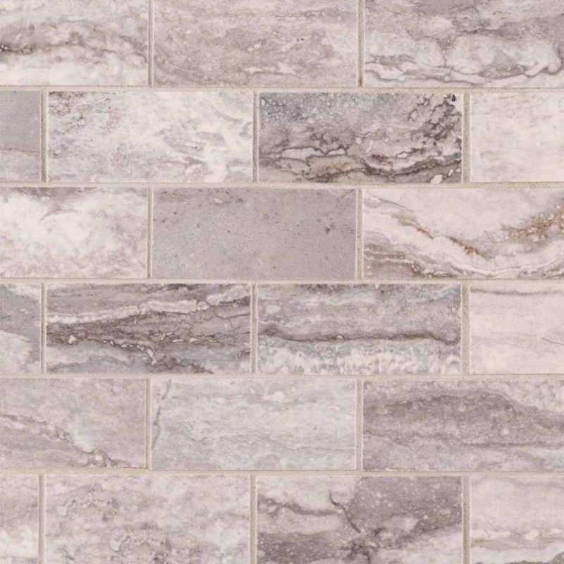 Bernini Carbone Porcelain Mosaic - 2" X 4" Brick - Polished