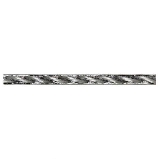 Massalia Pewter Deco Metal Wall Trim - 1/2" X 6" Twist Liner - Matte