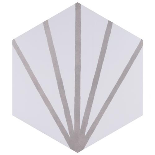 Horizon Dawn Gris Ceramic Tile - Matte - 7 3/4" X 9" Hexagon
