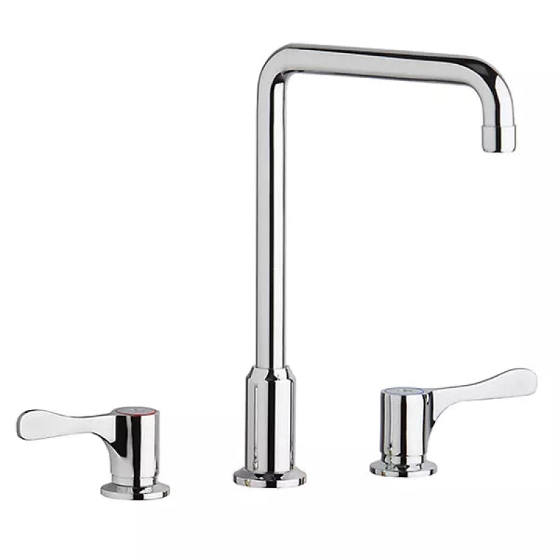 Lkd2432bhc Chrome Wall Mount Kitchen Faucet - Double Handle Three Holes - Chrome