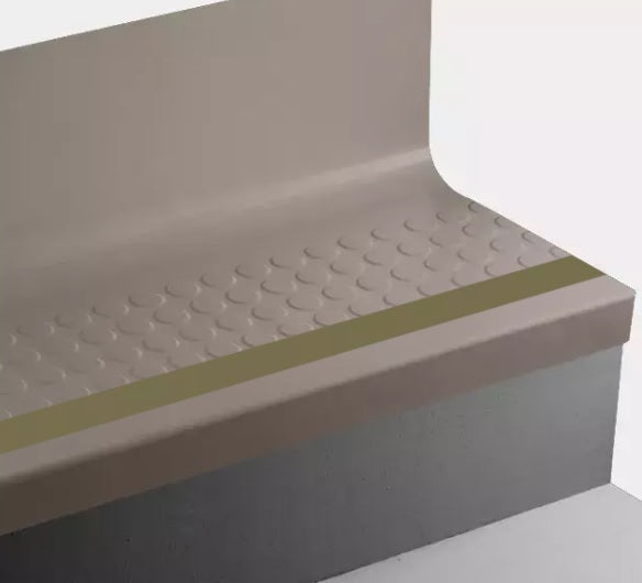 Johnsonite Raised Round Rubber Stair Tread with Riser