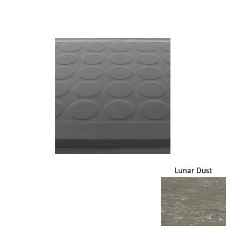 Marbleized 92 Lunar Dust Low Profile Raised Circular Rubber (Sq) Stair Tread - Textured