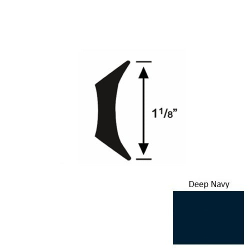 Solid 44 Deep Navy Rubber Fillet Strip