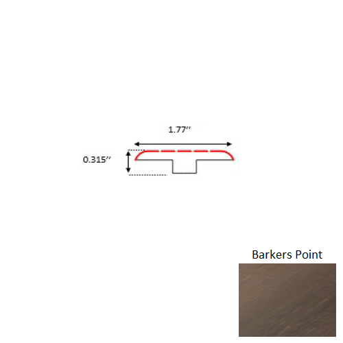 Aquaproof Barkers Point Laminate Wood Moulding / Trim - 94.5" T Molding - Embossed