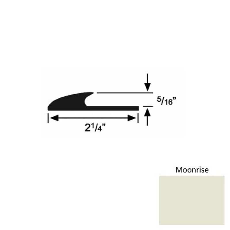 Solid 39 Moonrise Rubber Glue Down Carpet Edge - 2 1/4" X 9 Ft (108") X 5/16"