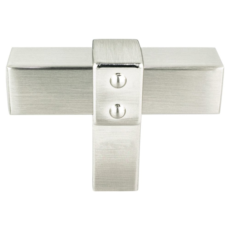 Berenson Rivet Rebel Brushed Nickel Aluminum Cabinet Knob