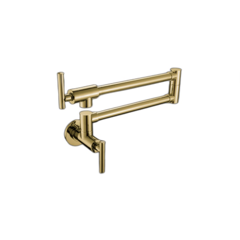 Amazon Brass Kitchen Faucet - Single Handle / One Hole With U-Spout - Brushed Gold