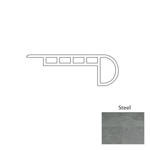 Adura Rigid Rectangle Meridian Steel Stair Nose Trim