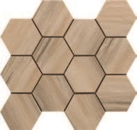 Paint Stone Beige Porcelain Mosaic - Hexagon - Polished