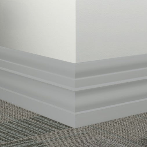 Johnsonite Pewter Rubber Millwork Contoured Wall Base - 6" X 96" X 1/4" Attache - Millwork Contoured Wall Base