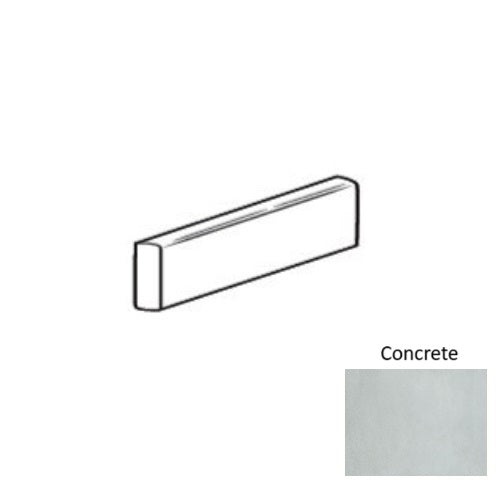 Pro Concrete Porcelain Floor Trim 3" x 12" Bullnose Matte