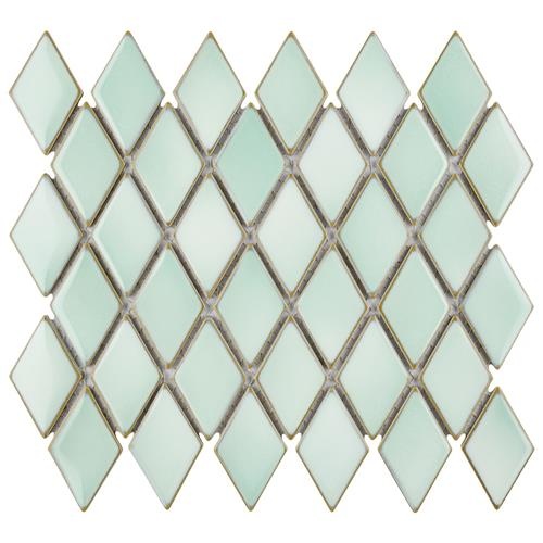Hudson Kite Pistachio Porcelain Mosaic - Diamond - Glossy