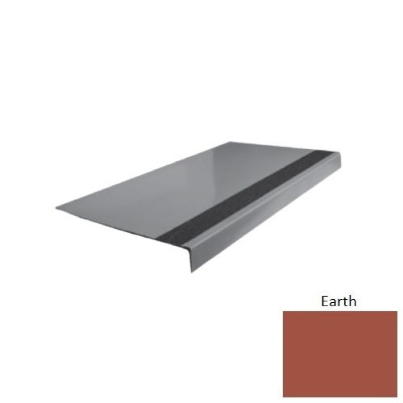 Flextones Earth Type 170 Distinct Designs Rubber - 12 1/4" X 72" Stair Tread - Smooth